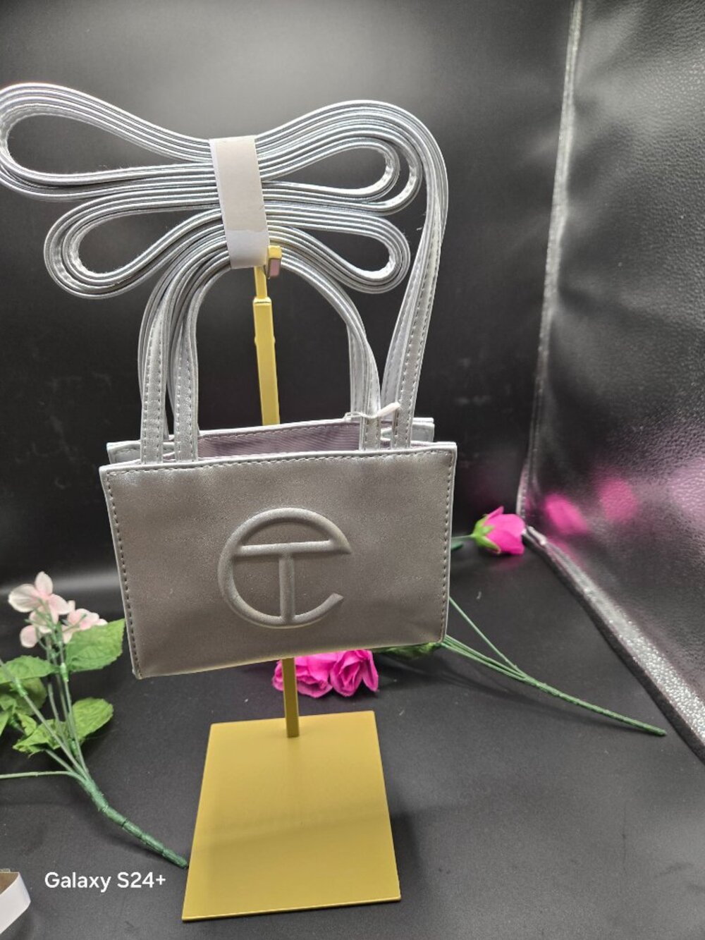 NWT Telfar Small Shopping Bag – Silver Metallic  Crossbody